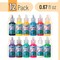 3D Fabric Paint Set - 12 Colors, 0.67 oz Each, 3D Paint for Clothing, T-Shirts, Crafts, and Fabric Decorating